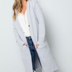 Cozy warm cardigan light gray